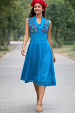 Load image into Gallery viewer, Hand Embroidered Manta Dress – Silvia Model