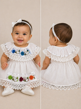 Load image into Gallery viewer, β¨ Handmade Mexican Baby Dress β Embroidered Yellow Dress (3 Months)
