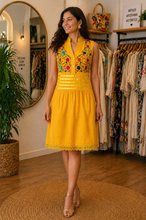 Load image into Gallery viewer, ✨ Silvia Handmade Embroidered Cotton Dress – One Size