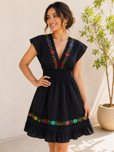 Load image into Gallery viewer, Embroidered Tulipan Dress – Cotton | One Size (Up to Large)
