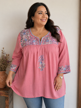 Load image into Gallery viewer, Handmade San Antonino Embroidered Blouse – 2XL | Cotton Poplin
