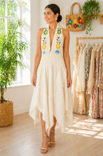 Load image into Gallery viewer, ✨ Handmade Halter Embroidered Dress – Cotton (Extra Large)
