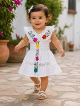 Load image into Gallery viewer, ✨ Girls Hand-Embroidered Dress – 100% Cotton | Size 1 Year
